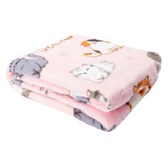 Pink Pretty Kitties Throw Blanket 50 x 60 Inches - NWT - Picture 7 of 8